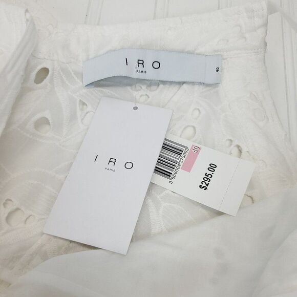 IRO Mireya Eyelet Strappy Halter Neck Peplum Top - Picture 12 of 14